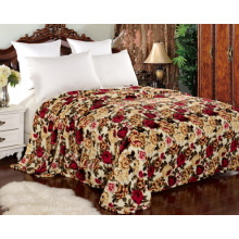 Flower Design Flannel Fleece Blanket for Home Textile